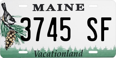 ME license plate 3745SF