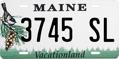 ME license plate 3745SL