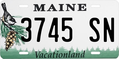 ME license plate 3745SN