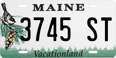 ME license plate 3745ST