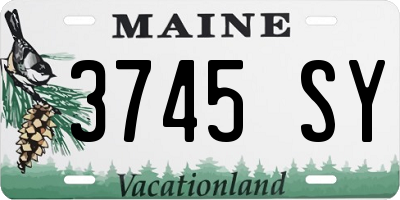 ME license plate 3745SY