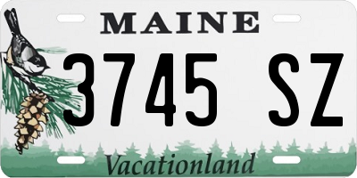 ME license plate 3745SZ