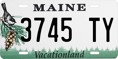 ME license plate 3745TY