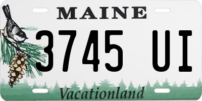 ME license plate 3745UI