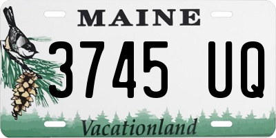 ME license plate 3745UQ