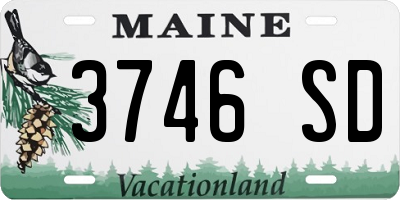 ME license plate 3746SD
