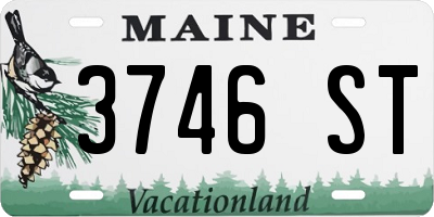 ME license plate 3746ST
