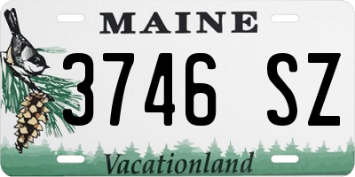 ME license plate 3746SZ