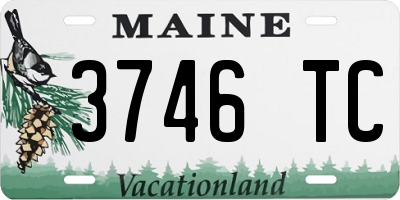 ME license plate 3746TC