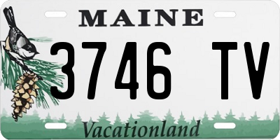 ME license plate 3746TV
