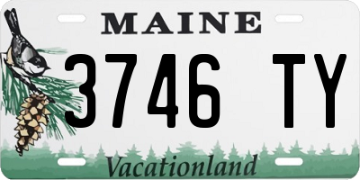 ME license plate 3746TY