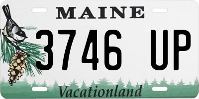ME license plate 3746UP