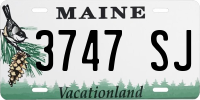 ME license plate 3747SJ