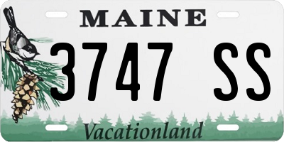 ME license plate 3747SS