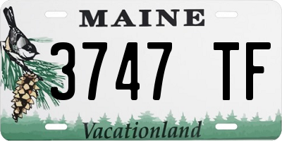 ME license plate 3747TF