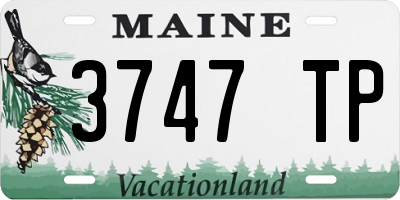 ME license plate 3747TP