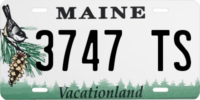 ME license plate 3747TS