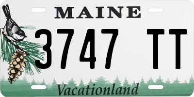 ME license plate 3747TT