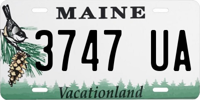 ME license plate 3747UA
