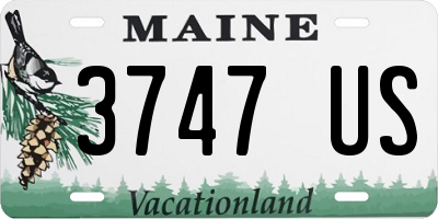 ME license plate 3747US