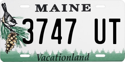 ME license plate 3747UT