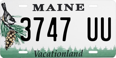 ME license plate 3747UU