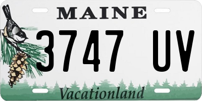 ME license plate 3747UV