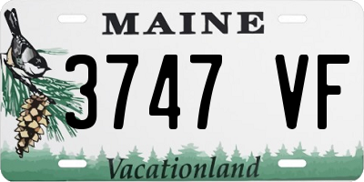ME license plate 3747VF
