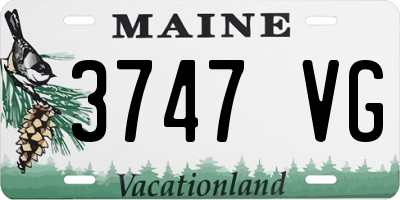 ME license plate 3747VG