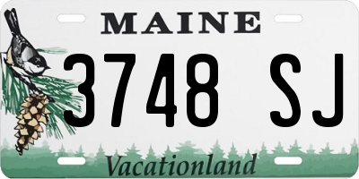 ME license plate 3748SJ