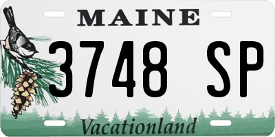 ME license plate 3748SP