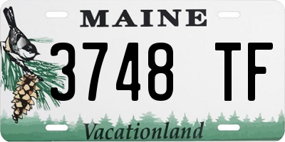 ME license plate 3748TF