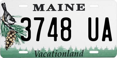 ME license plate 3748UA