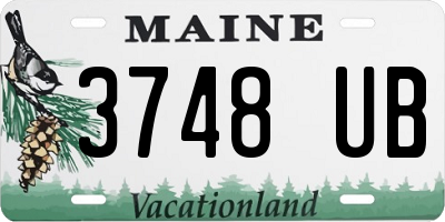 ME license plate 3748UB