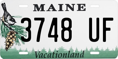 ME license plate 3748UF