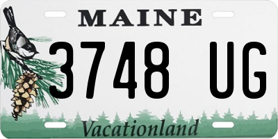 ME license plate 3748UG