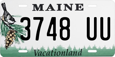 ME license plate 3748UU