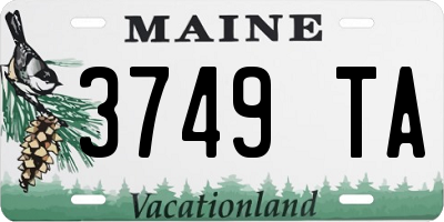 ME license plate 3749TA