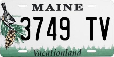 ME license plate 3749TV