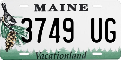 ME license plate 3749UG