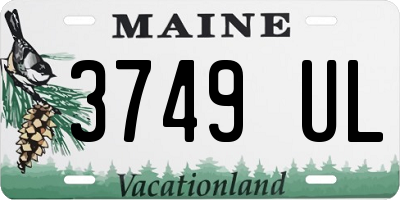 ME license plate 3749UL