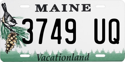 ME license plate 3749UQ
