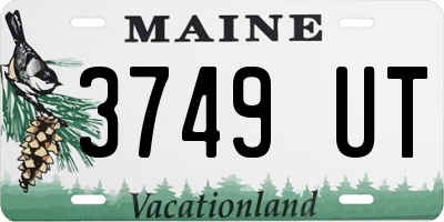 ME license plate 3749UT