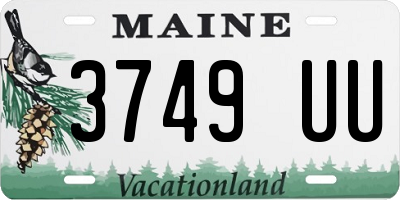 ME license plate 3749UU