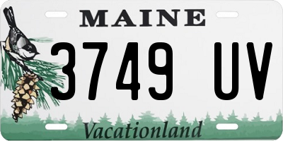 ME license plate 3749UV