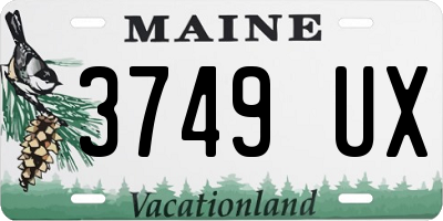 ME license plate 3749UX