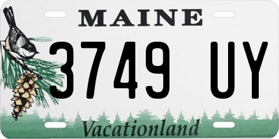 ME license plate 3749UY