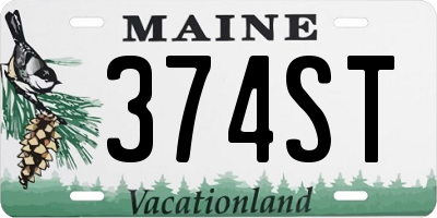 ME license plate 374ST