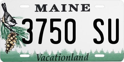 ME license plate 3750SU
