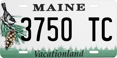 ME license plate 3750TC